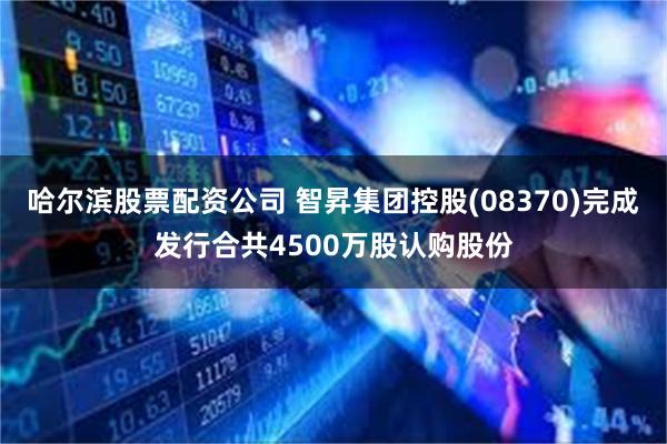 哈尔滨股票配资公司 智昇集团控股(08370)完成发行合共4500万股认购股份